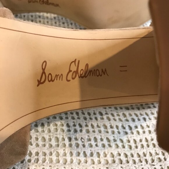 SAM EDELMAN ORLANE TAN SUEDE BLOCK HEEL WOMENS SANDALS SZ 11 NEW - Picture 9 of 9